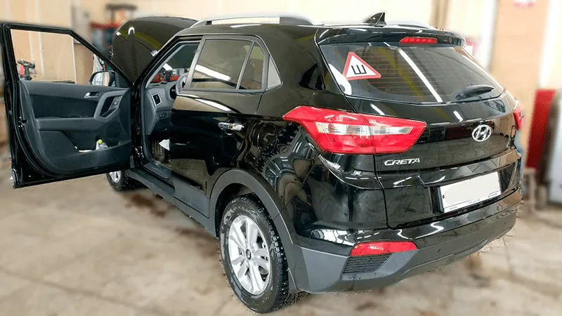 Замок КПП + капот GearLock на Hyundai Creta