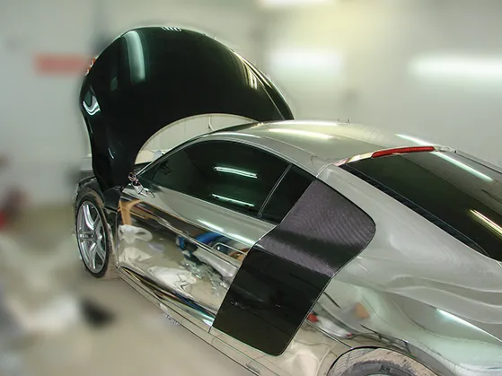 Оклейка кузова "хромом" Audi R8