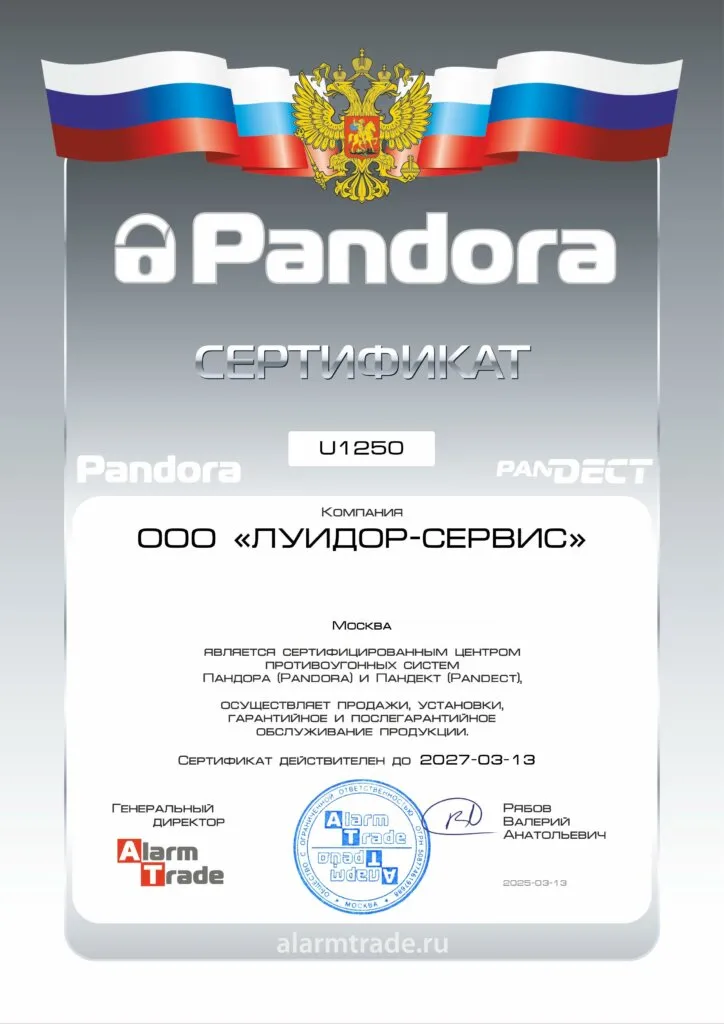 Сертификаты Pandora