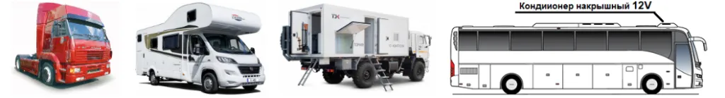 Кондиционер MobileComfort MC3012T, накрышный электрический моноблок 3кВт, 12V, с комплектом крепежа — фото 2