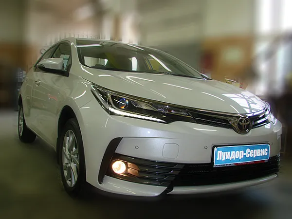 Установка автосигнализации с безключевым запуском на Toyota Corolla — фото 1