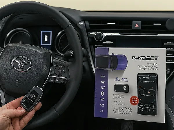 Установка Pandect 1800 BT на Toyota Camry 2019 г.в