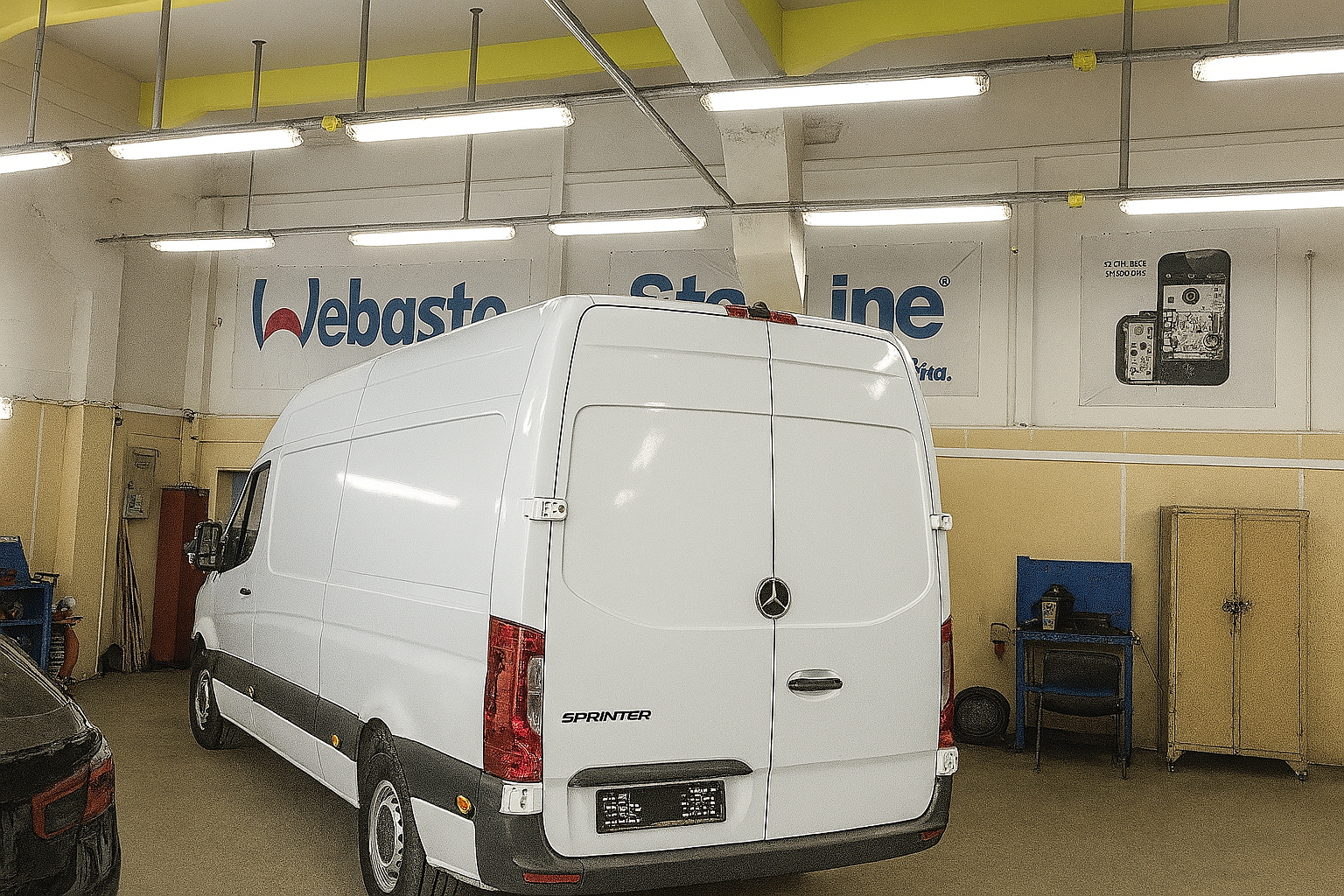 Установка воздушного отопителя Webasto га MB Sprinter - фото и описание выполненых работ