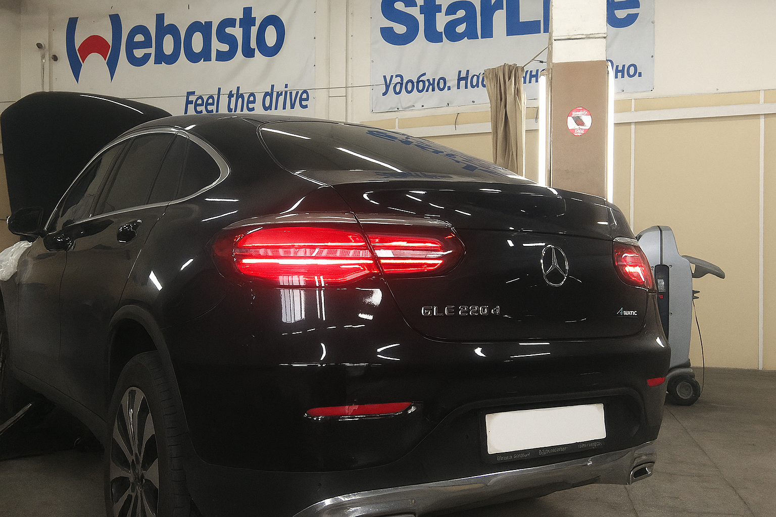 Установка Webasto TT Comfort+ на Mercedes-Benz GLC Coupe, в качестве органа управления Fan Control GSM - фото и описание выполненых работ