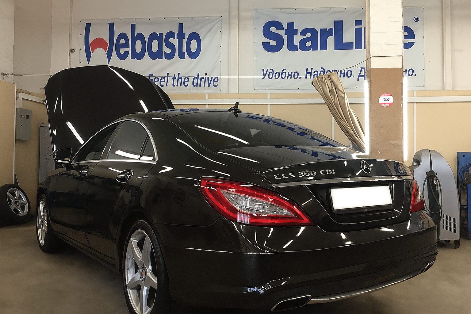 Установка Webasto (Вебасто) с ​FanControl-GSM на Mercedes-Benz CLS - фото и описание выполненых работ