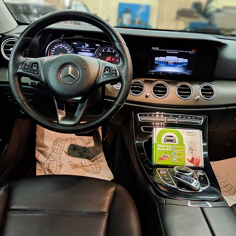 Установка Starline m17 с реализацией блокировки на Mercedes W213 Установка Starline m17 с реализацией блокировки на Mercedes W213