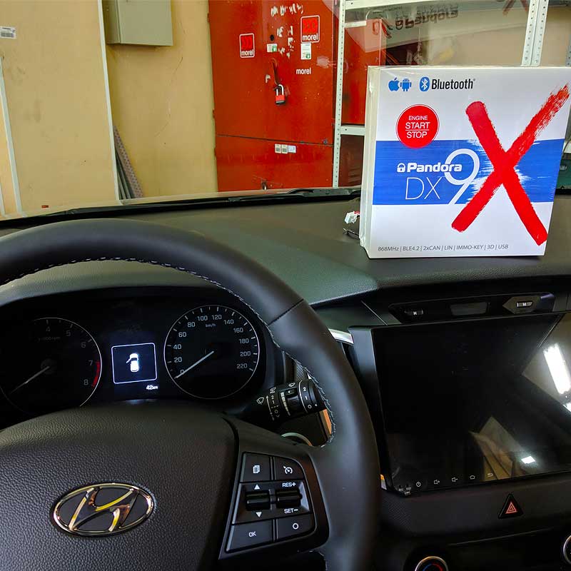 Hyundai Creta установка pandora 9x и головного устройства